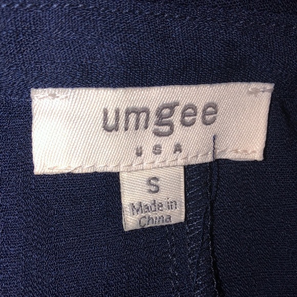 UMGEE size small oversized navy blue button down shift dress - Picture 6 of 7